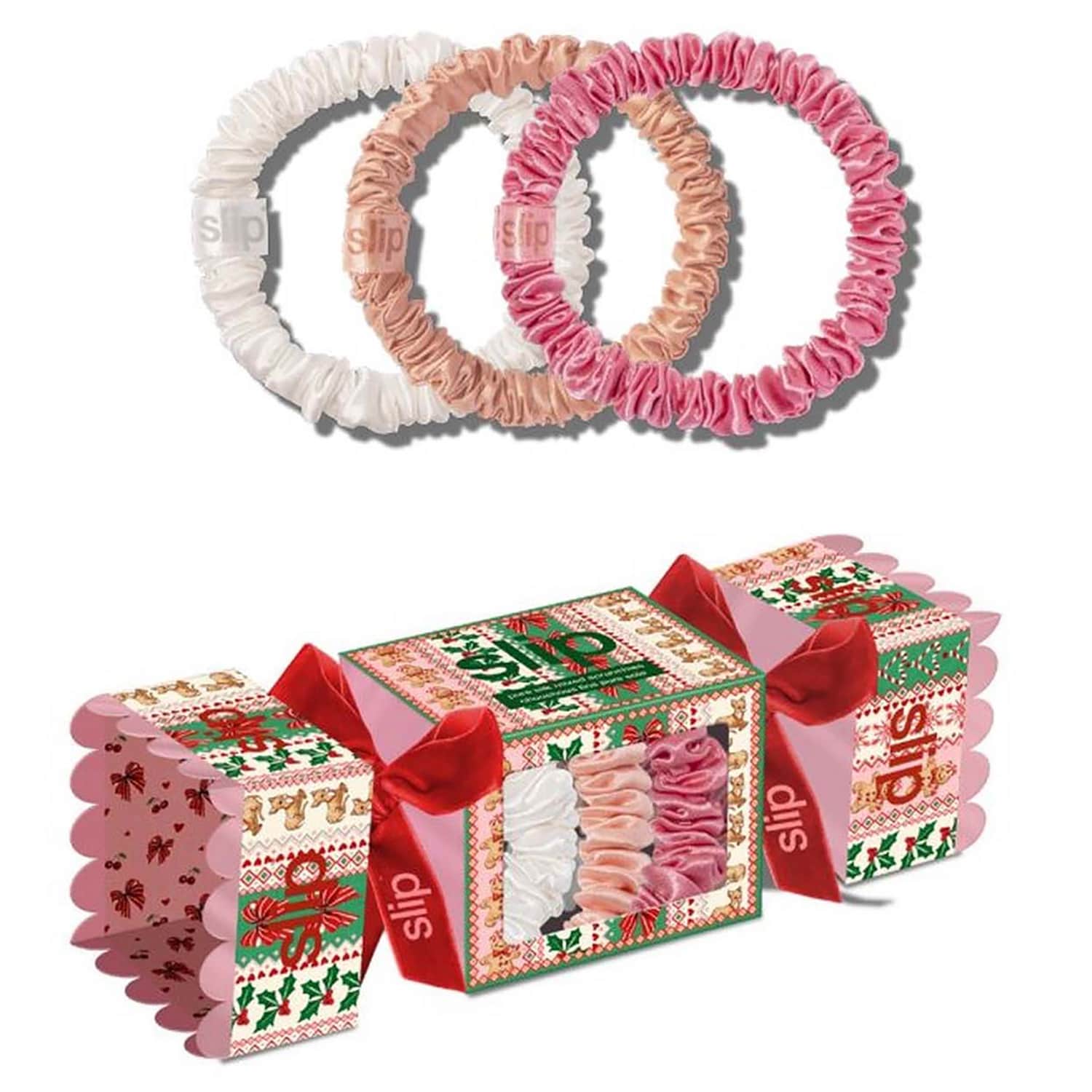 PURE SILK SKINNY SCRUNCHIE TRIO CRACKER