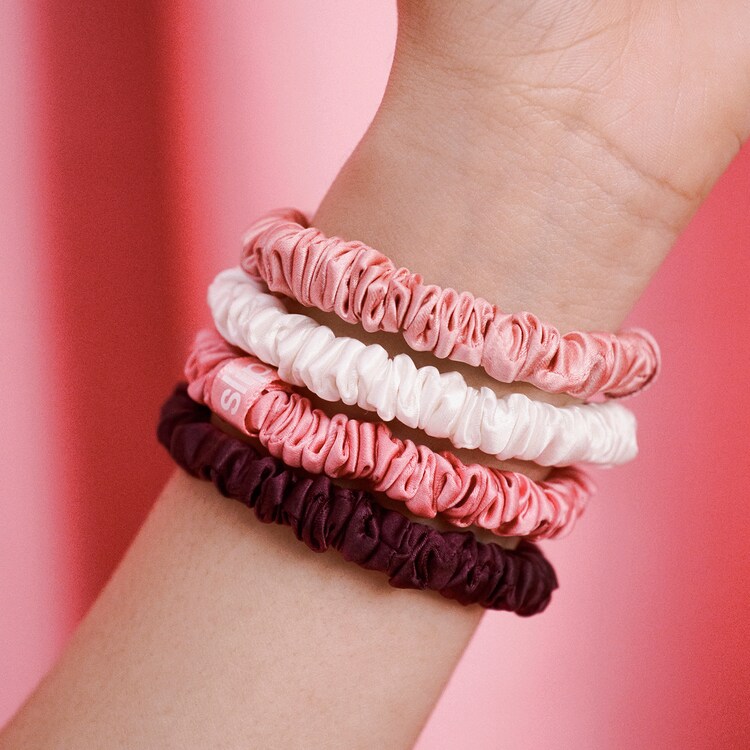 Pure Silk Skinny Scrunchie Ornament - 4 λαστιχάκια