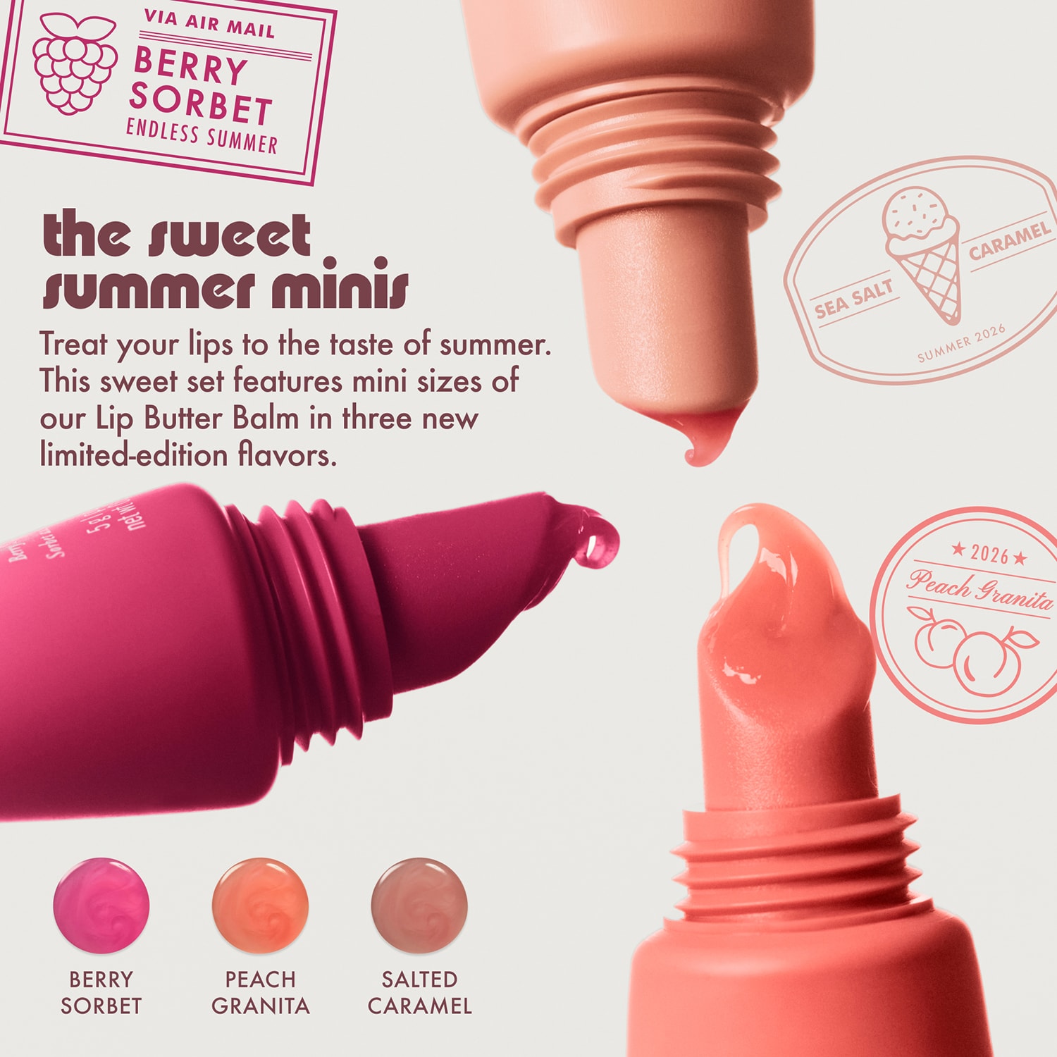 The Sweet Summer Minis Set -  Lip Butter Balm Set in Limited Edition
