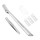 Mini Slant Pincett & Brynrakator Set - Silver