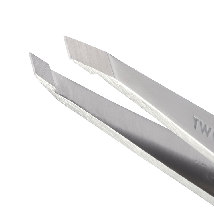 Mini Slant Pincett & Brynrakator Set - Silver