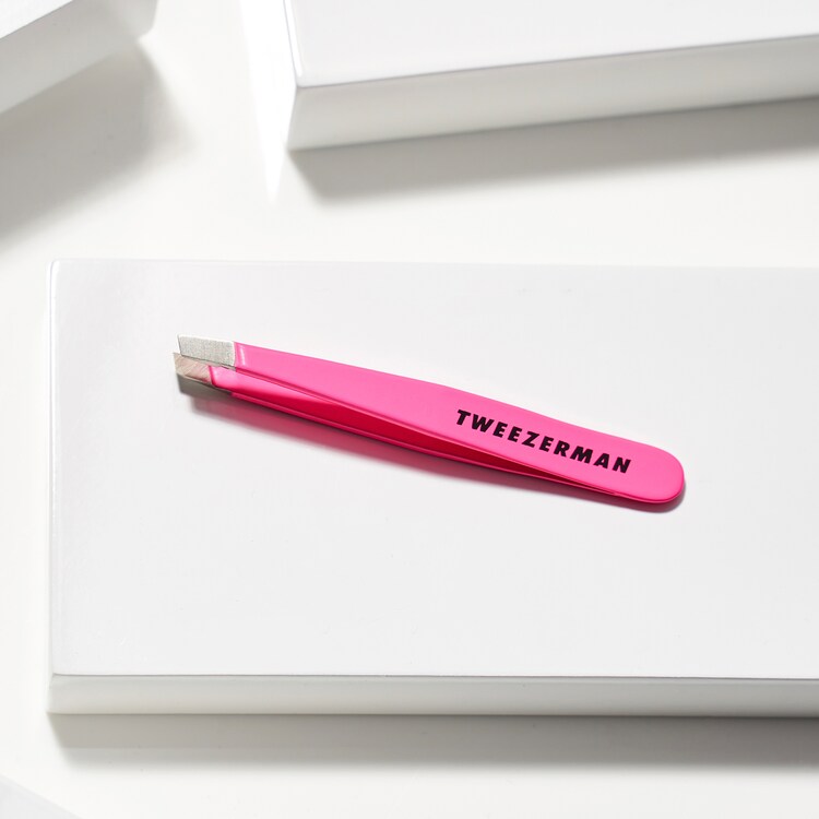 Mini Slant Pincett - Slant Mini Pincett, Neonrosa