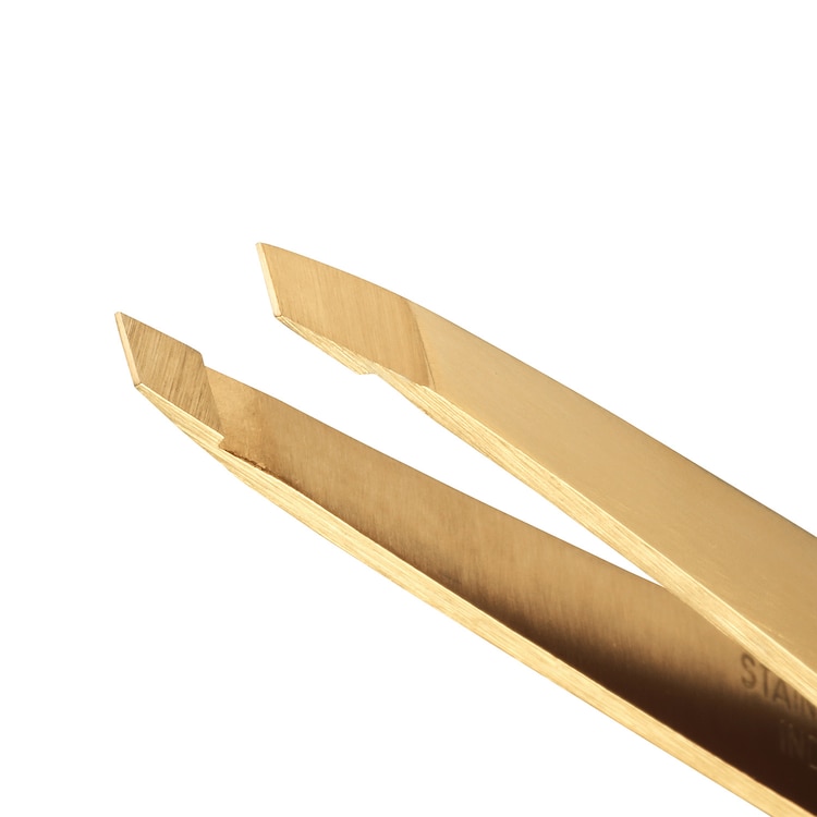 Ultra Precision Slant Tweezer - snedställd pincett, guld