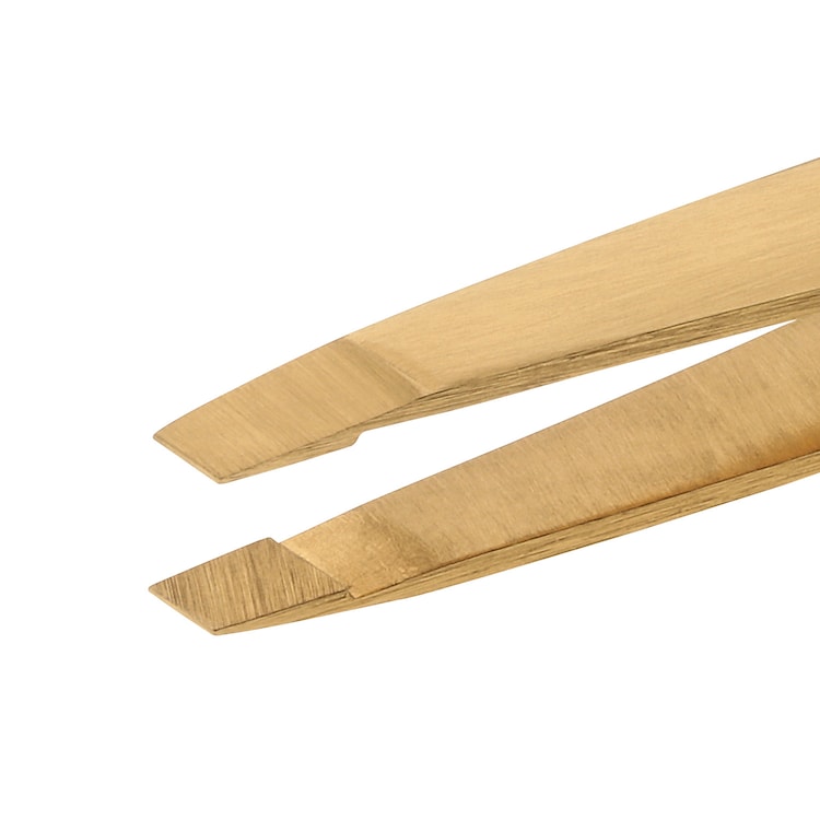 Ultra Precision Slant Tweezer - snedställd pincett, guld