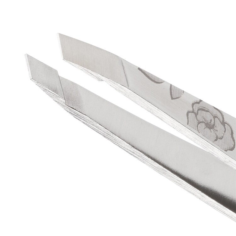Slant Tweezer - Slant Tweezer, Rose Etched