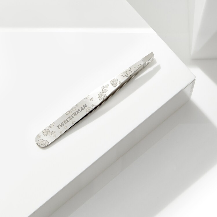 Slant Tweezer - Slant Tweezer, Rose Etched