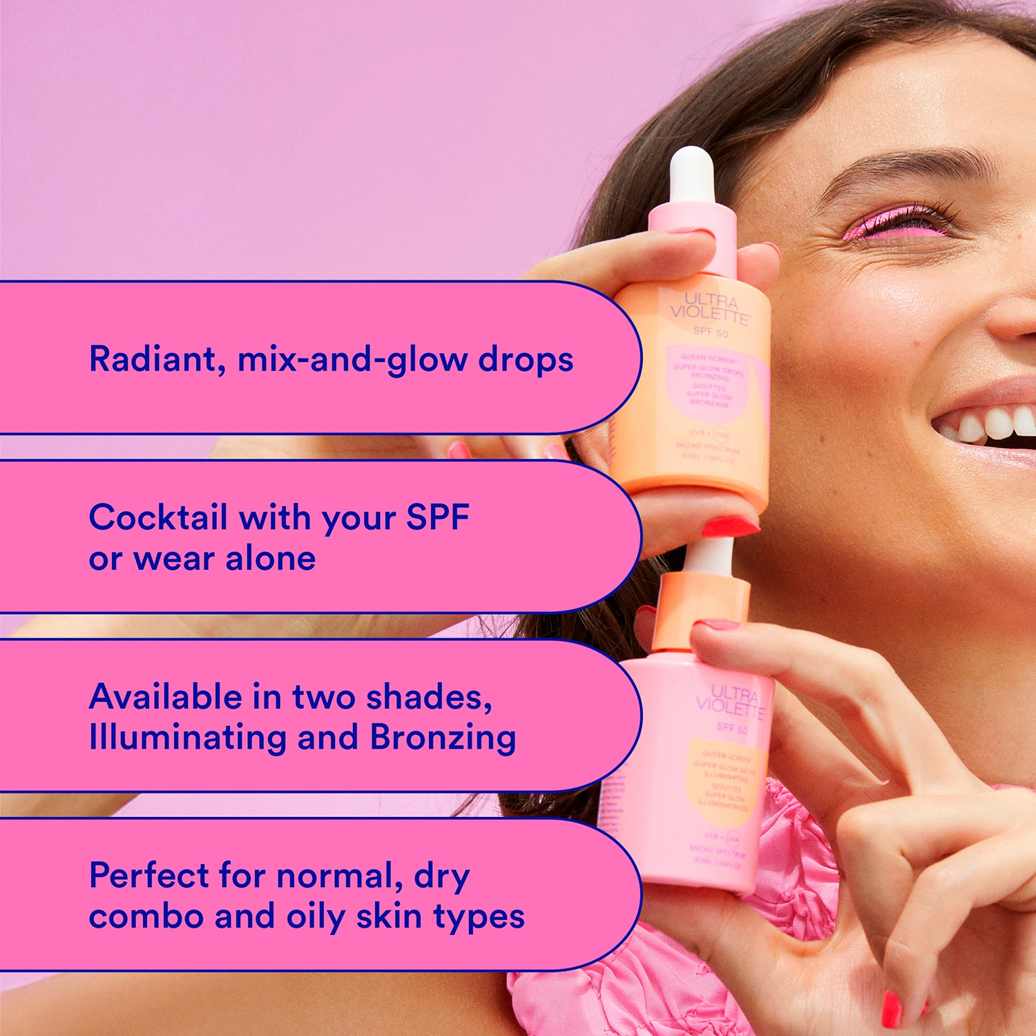 Queen Screen™ SPF50 Super Glow Drops Bronzing