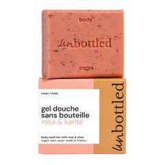 Body Wash Bar with Rose & Shea pH balanced soap, UNBOTTLED
