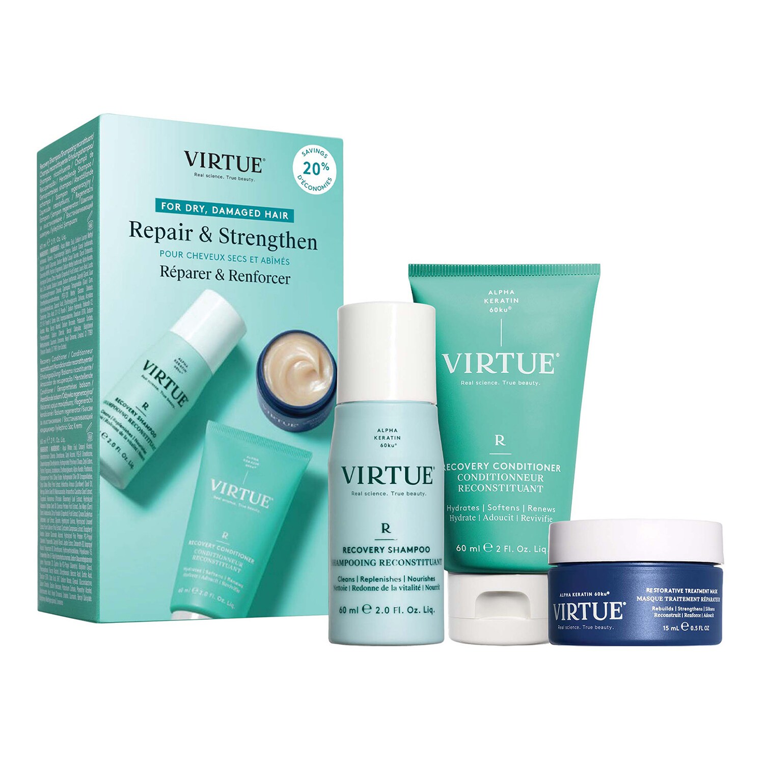 VIRTUE - Repair Kit - Sada pro obnovu a posílení vlasů