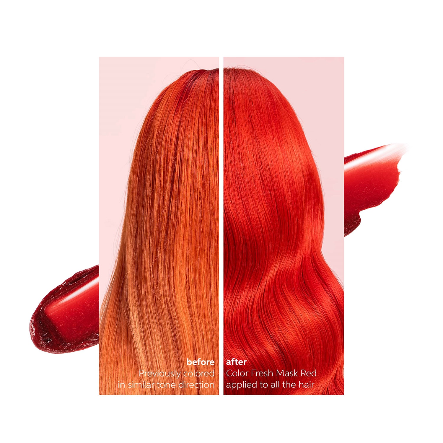 Color Fresh Mask Semi-Permanent Hair Dye Treatment in Red