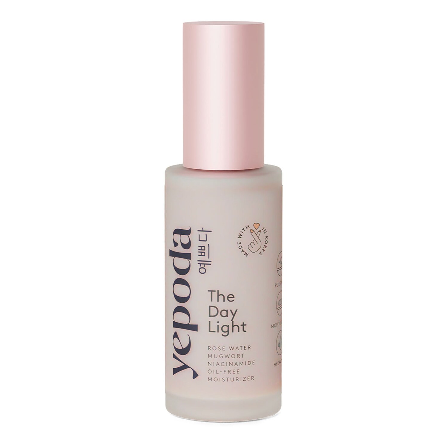 YEPODA - The Day Light – Hydratační krém bez olejů s růžovou vodou a niacinamidem