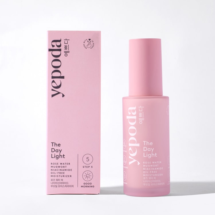 The Day Light - Crème hydratante sans huiles à l'eau de rose et niacinamide