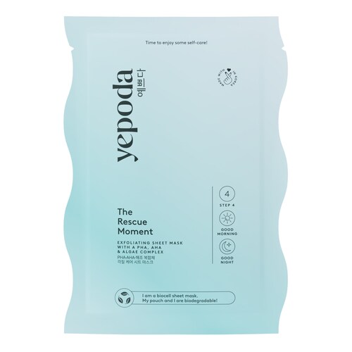 Yepoda - The Rescue Moment – Mascarilla exfoliante con complejo de PHA, AHA y algas