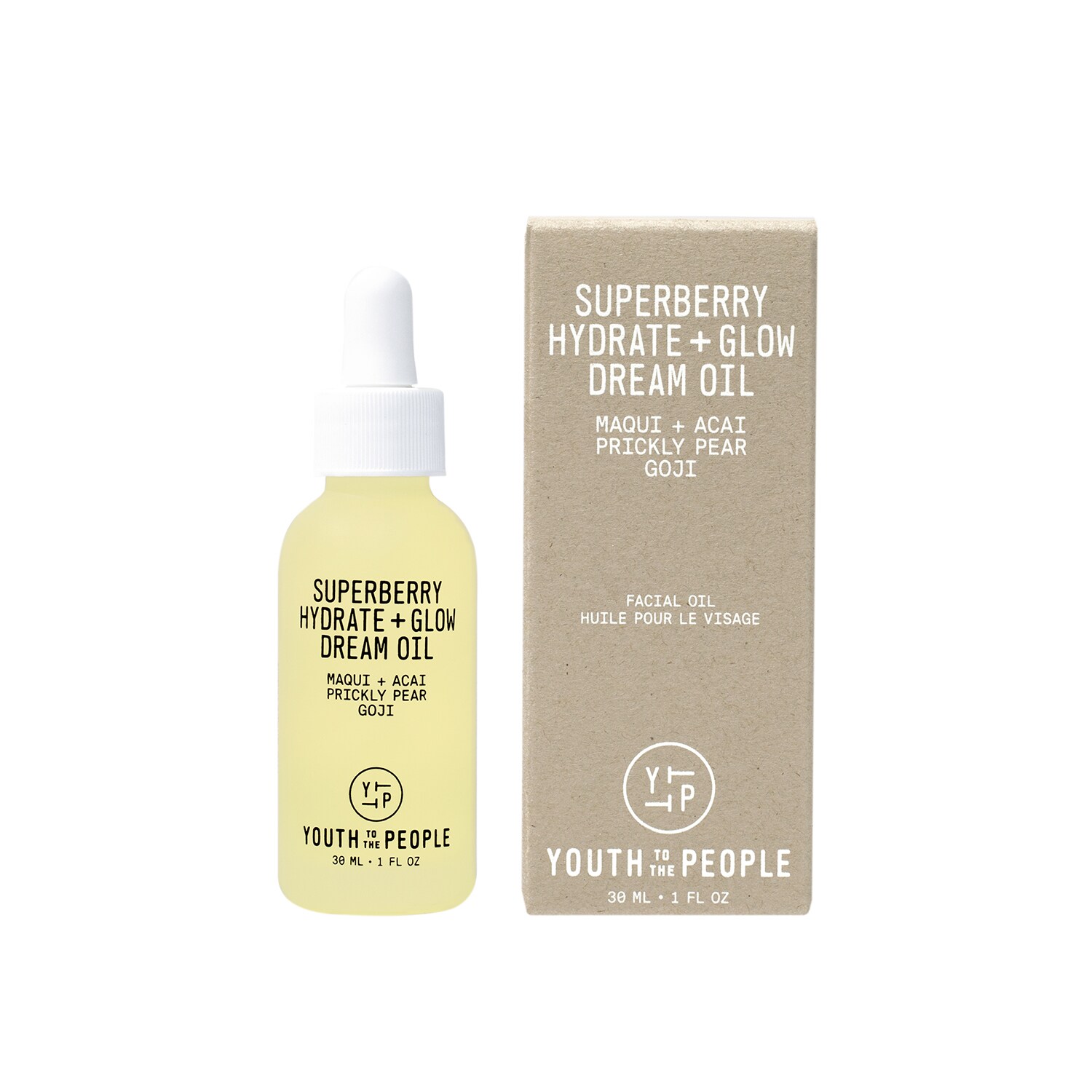 Крем для зрелой кожи лица, проблемная кожа Youth To The People Superberry Hydrate + Glow Dream Oil, 30 мл