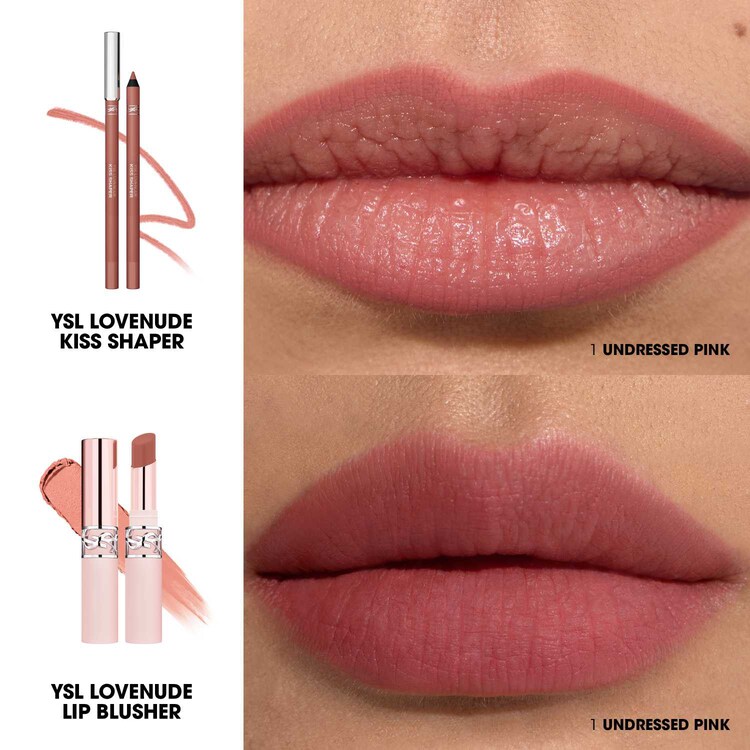 YSL Lovenude Kiss Shaper - Crayon à lèvres sculptant fini mat longue tenue