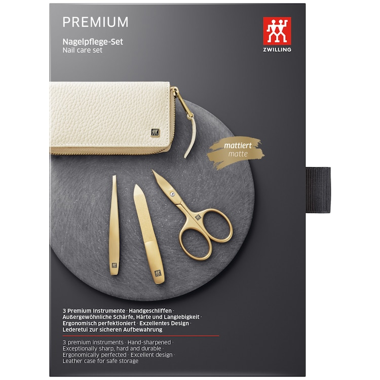 Maniküre Pediküre Set 3tlg - mit Kombi-Nagelschere